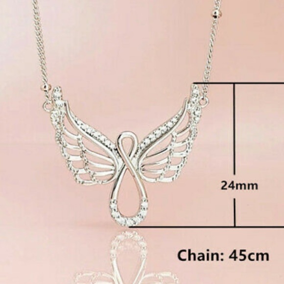 NEW Wings 925 Silver Necklace Pendant Women’s - Picture 5 of 6